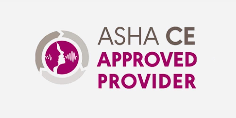 ASHA CE Approved Provider.