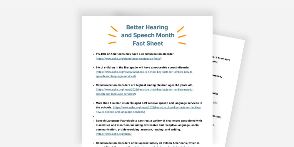 Better Hearing and Speech Month Fact Sheet PDF.