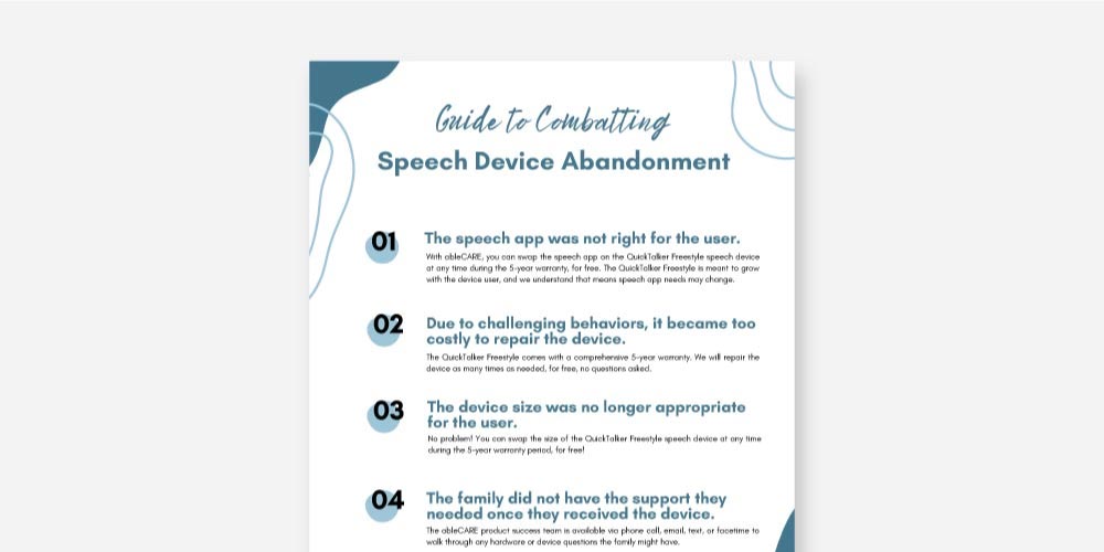 Guide to combatting speech device abandonment PDF.