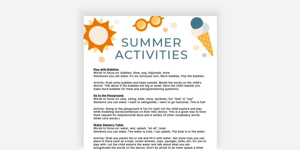 Summer Activities PDF.