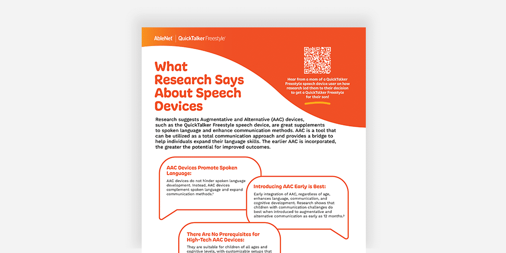 Research findings on the effectiveness of speech devices for improved communication.