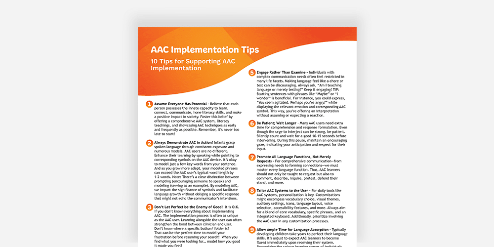 AAC support strategies: 10 essential tips for effective communication implementation.
