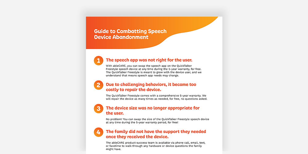 A Guides to Combatting Speech Device Abandonment