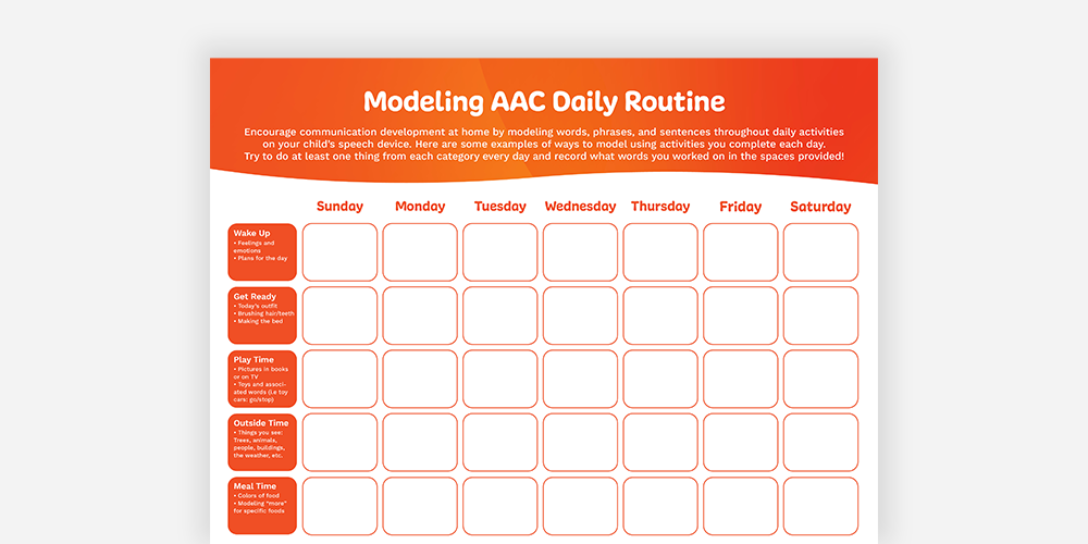 Modelling AAC Daily Routines.