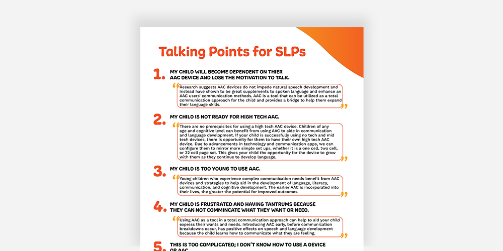 Talking Points for SLPs.