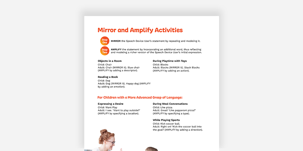 Mirror and Amplify Activity