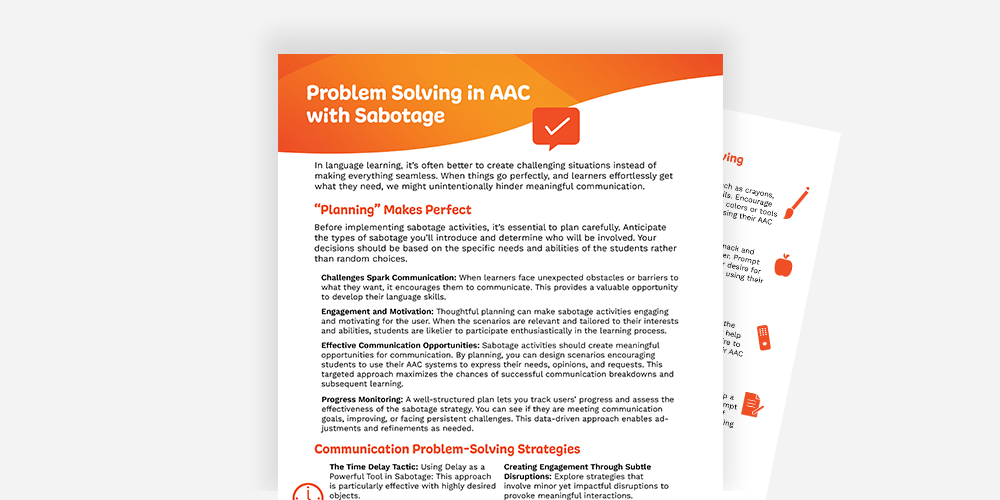 Problem Solving in AAC with Sabotage download.