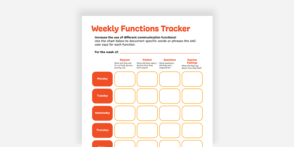 Weekly Functions Tracker download.