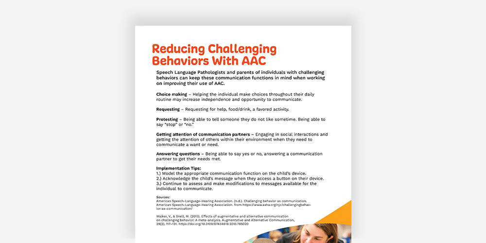 AAC tools for managing challenging behaviors effectively and enhancing communication skills.