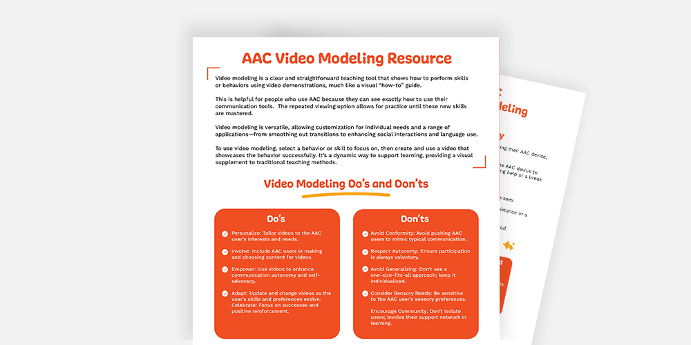 AAC Video Modeling Resource download