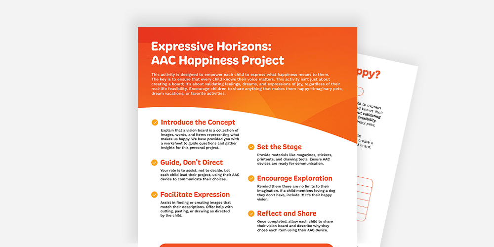 AAC Happiness Project guide for enhancing communication and promoting joy.