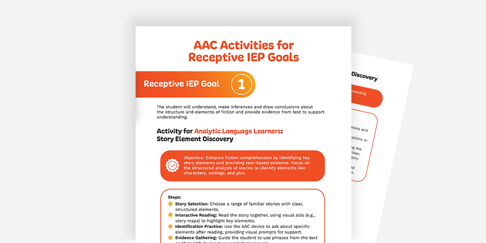 AAC Activities for Receptive IEP Goals download.