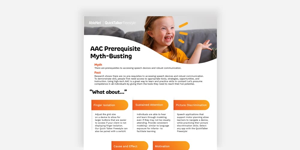 Debunking AAC myths: Essential prerequisites for effective communication support.