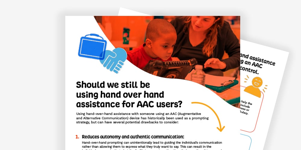 Exploring hand assistance benefits for AAC users in communication strategies.