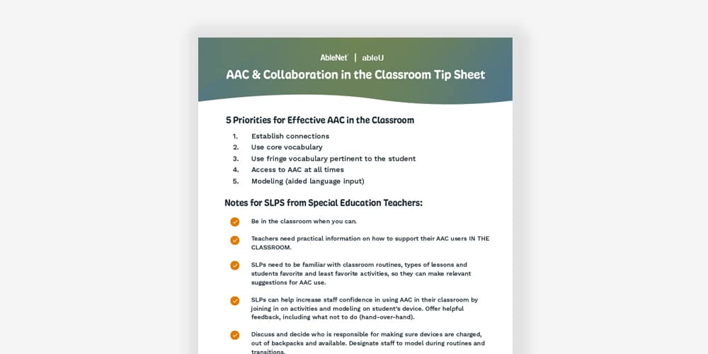 AAC collaboration classroom tips