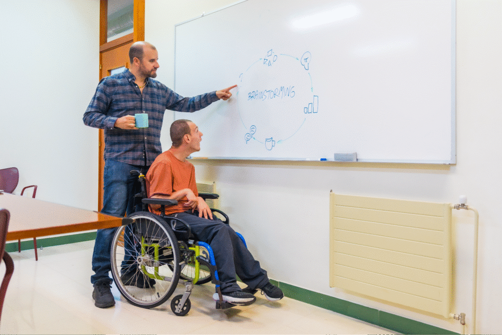 Collaborative strategies enhance inclusive learning for diverse learners in accessible environments.