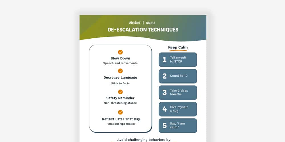 De-escalation tips