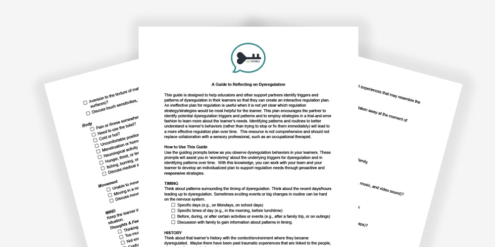 Guide to dysregulation strategies