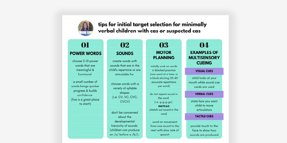 Tips for minimally verbal children with cas