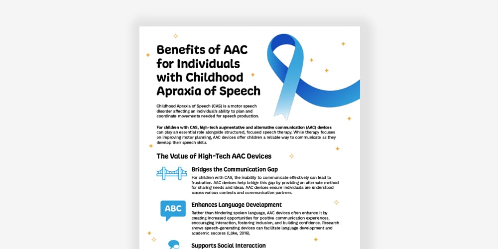 AAC benefits for childhood apraxia of speech improve communication and support language development.