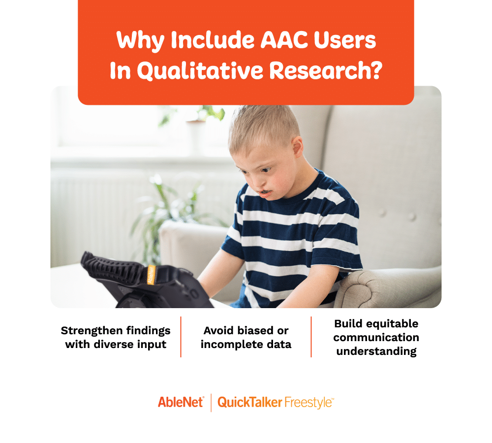 Include AAC users in research to enhance data quality and communication insights.