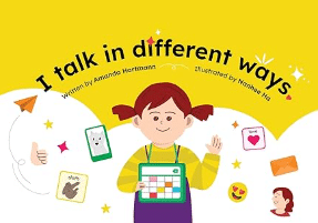 A child exploring communication methods in I Talk in Different Ways.