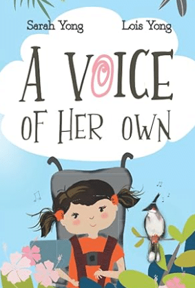 A Voice of Her Own cover featuring a girl, nature, and a singing bird.