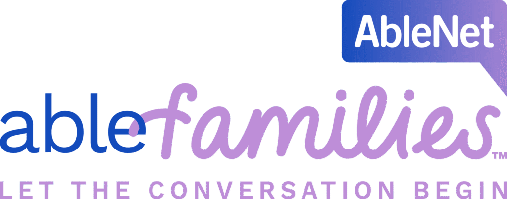 Able Families logo promoting inclusivity and connection for families with special needs.