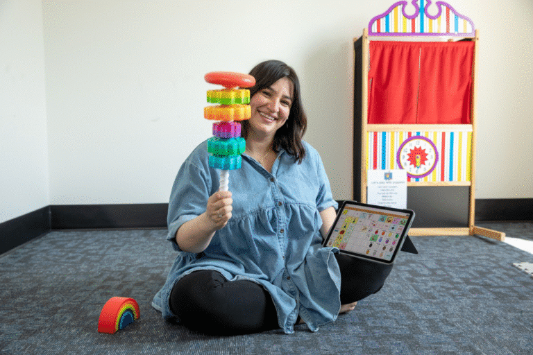 Colorful toy stacking promotes playtime learning and development for children.