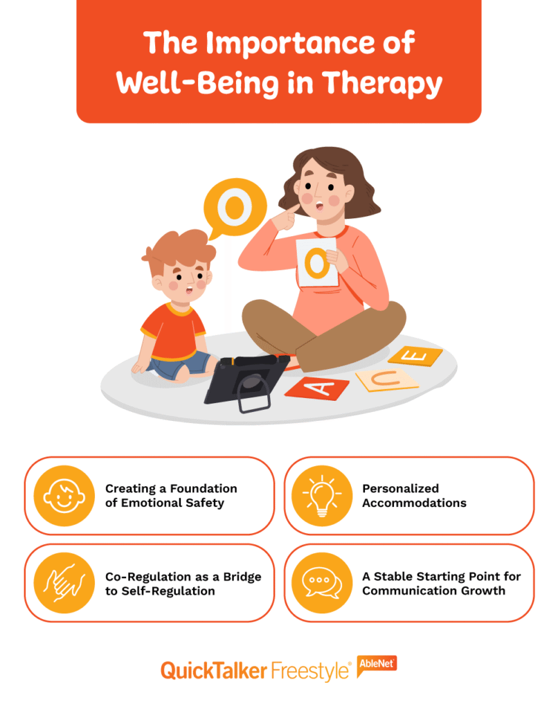 Well-being in therapy promotes emotional safety and communication growth for children.