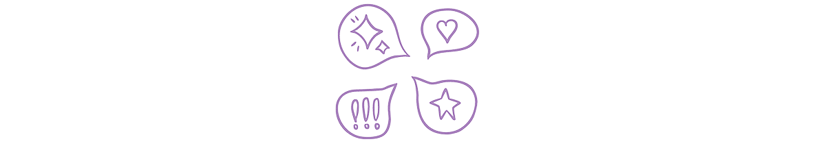 Colorful speech bubbles conveying emotions and expressions for communication design.