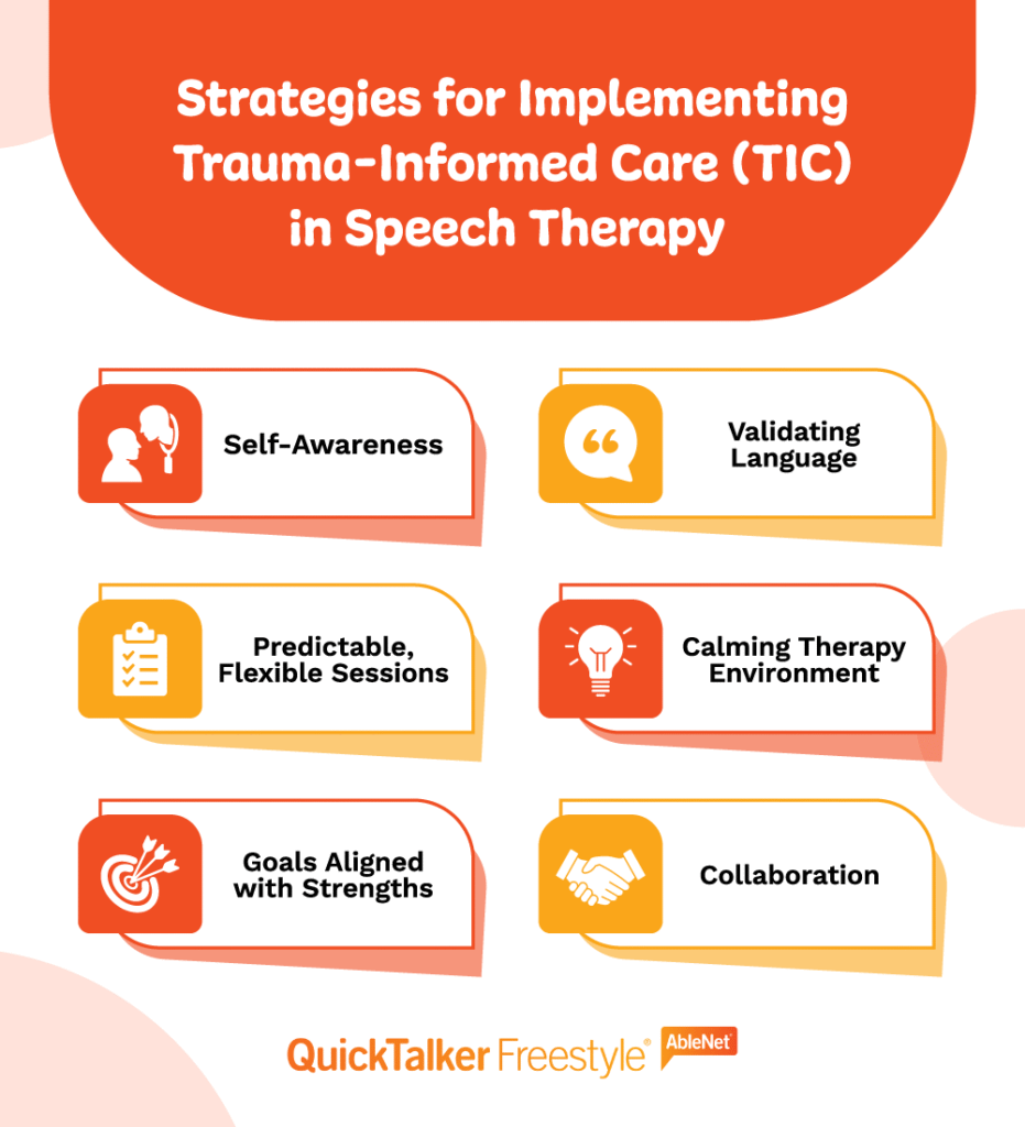 Trauma-informed care strategies for effective speech therapy and client engagement.