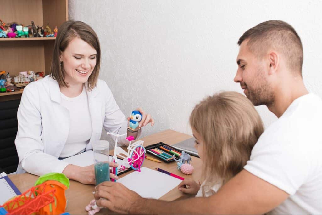 Family creativity fosters engaging learning experiences with a speech-language pathologist.