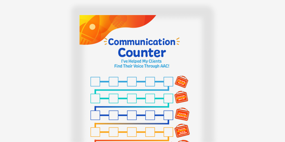 Communication counter tool for AAC users to enhance their communication skills.