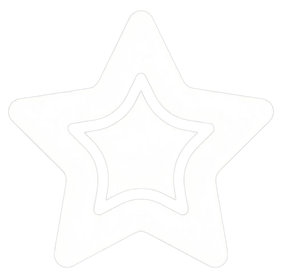 White star icon symbolizing excellence and quality in designs.