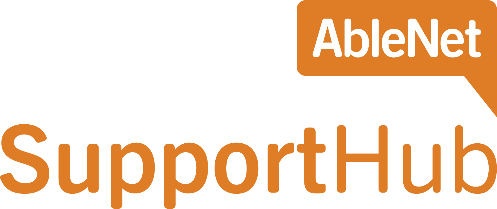 AbleNet Support Hub logo for customer assistance and support resources.