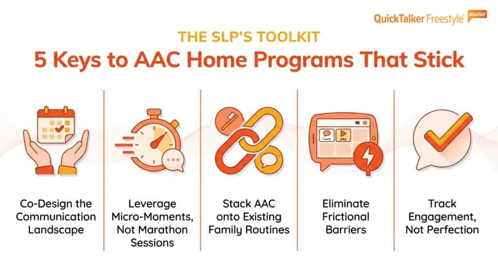 5 key strategies for effective AAC home programs to enhance communication skills.