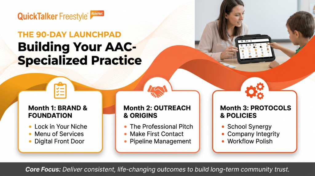 Building your AAC specialized practice during a structured 90-day launchpad program.