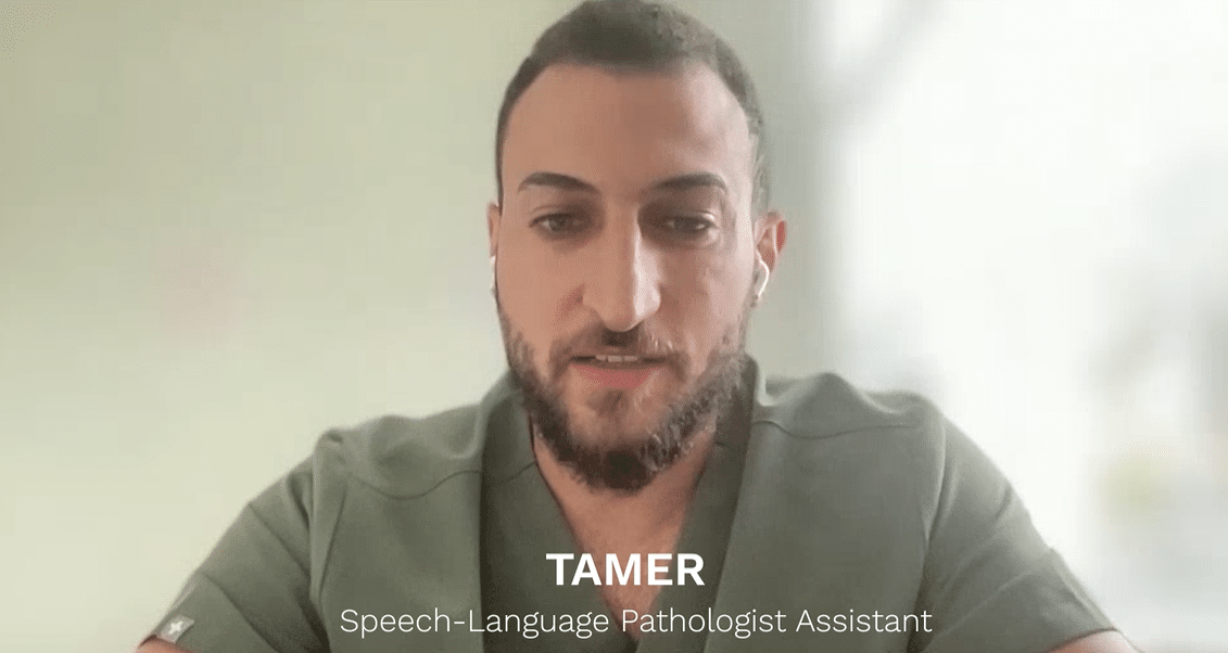 Tamer, a skilled speech-language pathologist assistant, provides expert communication support.