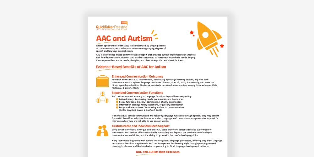 AAC and autism guide highlighting effective communication strategies for individuals with autism.