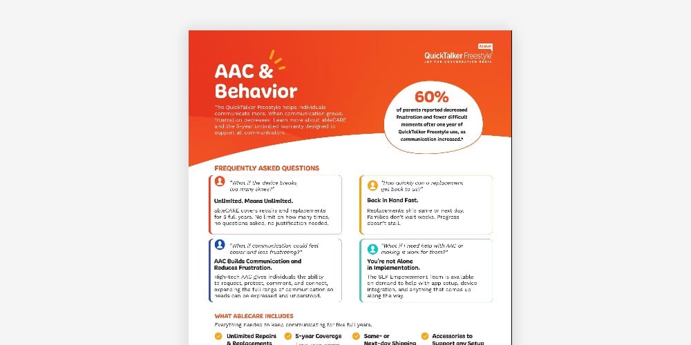 AAC behavior FAQ for communication support resources and effective behavioral strategies.