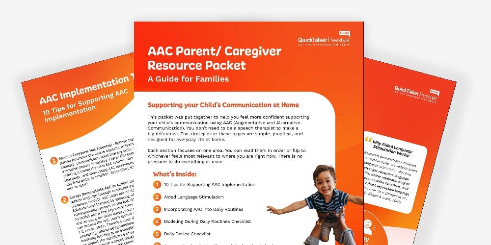 AAC Parent Resource Guide for supporting communication and implementation strategies at home.