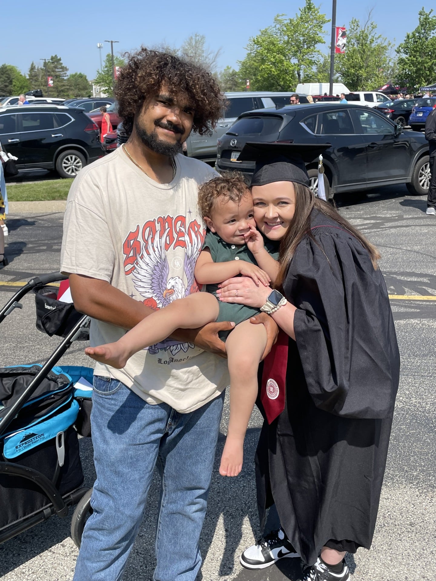 Family celebration at graduation, showcasing able families joyful moments together.