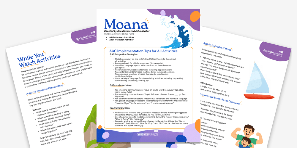 Moana activities guide for parents to enhance engagement while watching the film.