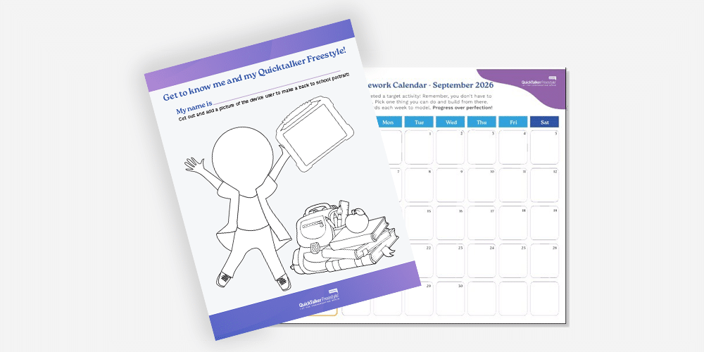 Parent resources for getting to know children with QuickTalker.