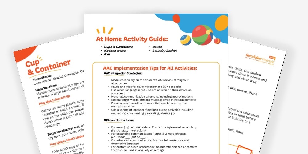At-home activity guide for engaging resources and creative play ideas.