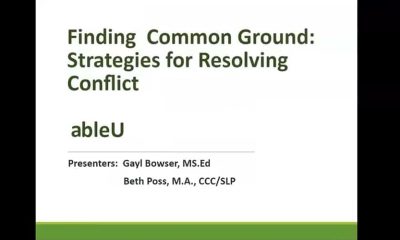 Strategies for resolving conflict and finding common ground at ableU seminar.