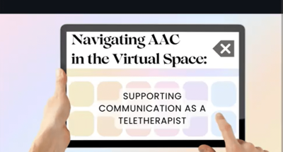 Navigating AAC technology for effective teletherapy communication support.