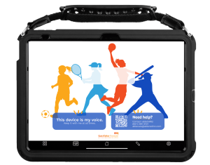 QuickTalker Freestyle device guide for accessible communication and sports engagement.