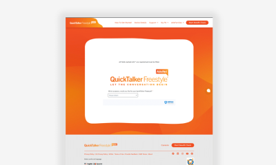 QuickTalker Freestyle homepage inviting users to start conversations using assistive technology.